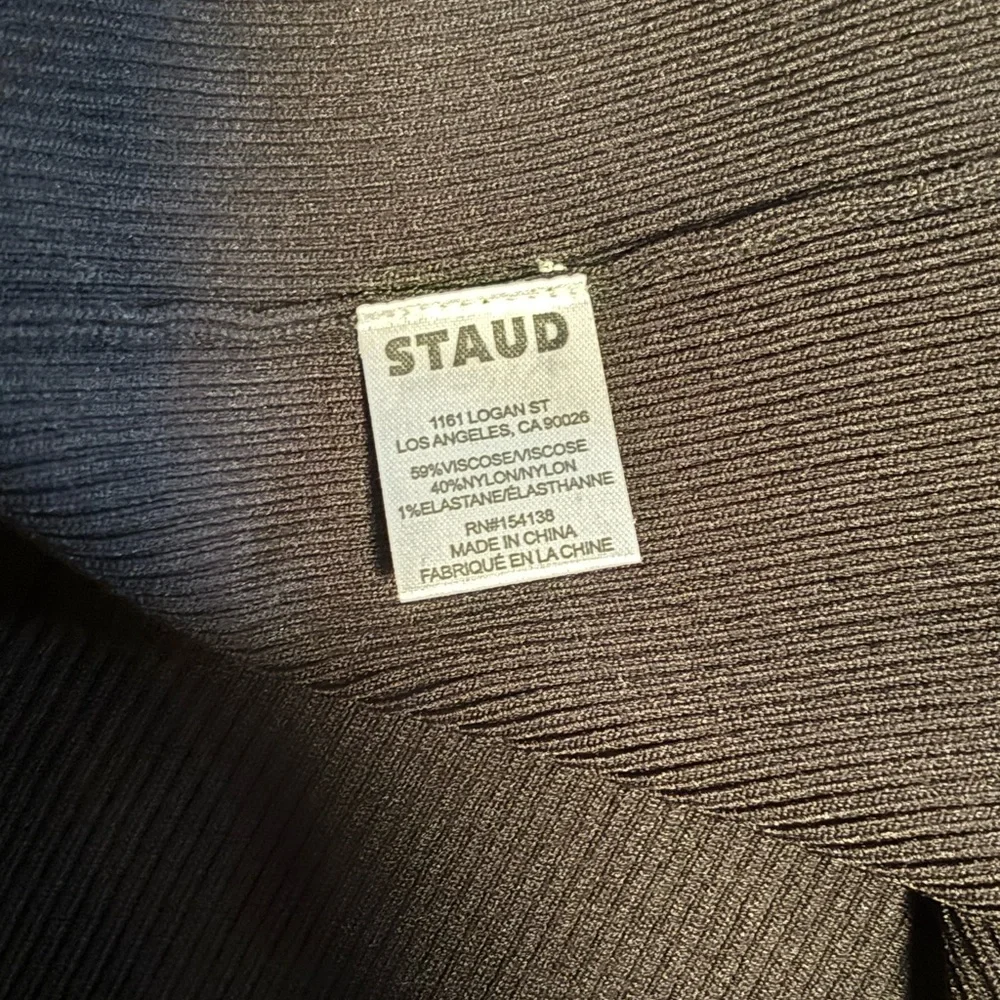 STAUD Classic Black Long Sleeve Dress Large - Picture 5 of 10